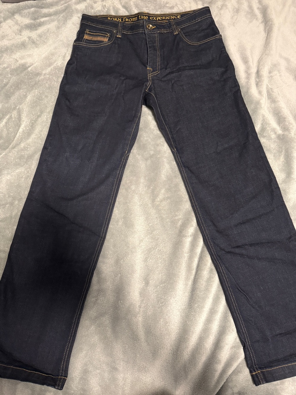 Prana Men's Straight Jeans in Dark Indigo with Contrast Stitching - Picture 2 of 4